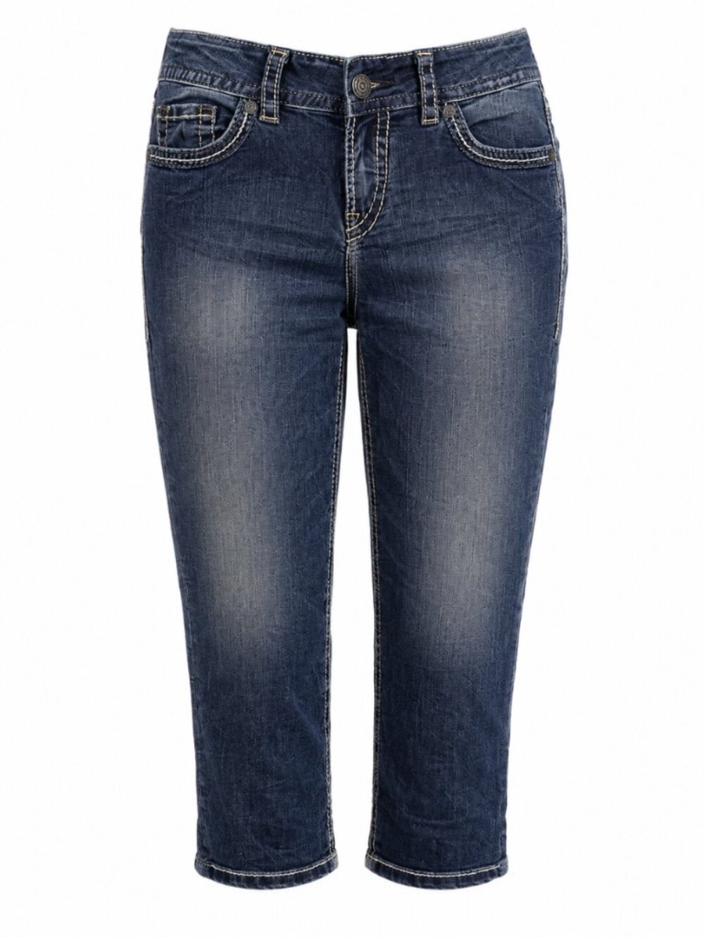 Silver Jeans Suki Capri Dark Wash Y2K Embroidered Jeans W29 - Picture 1 of 9